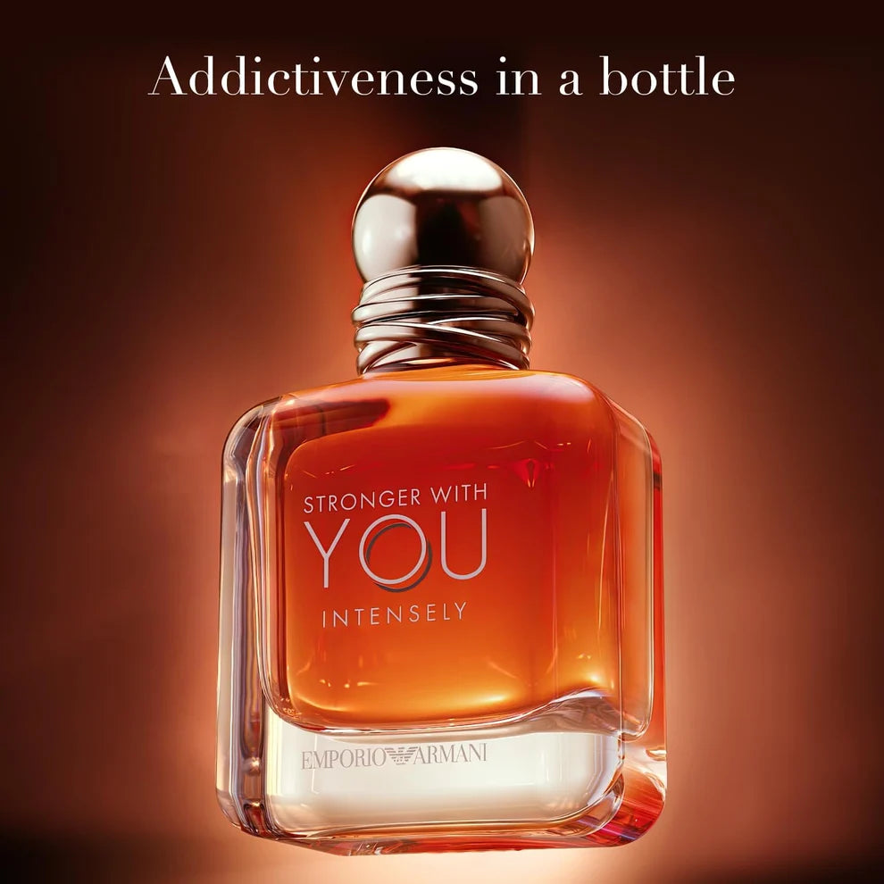 Image of Armani Stronger With You Eau De Parfum | Long Lasting Fragrance with Pink Pepper, Lavender & Vanilla - Iconic Woody Mens Scent Perfect for Date Night 100ml