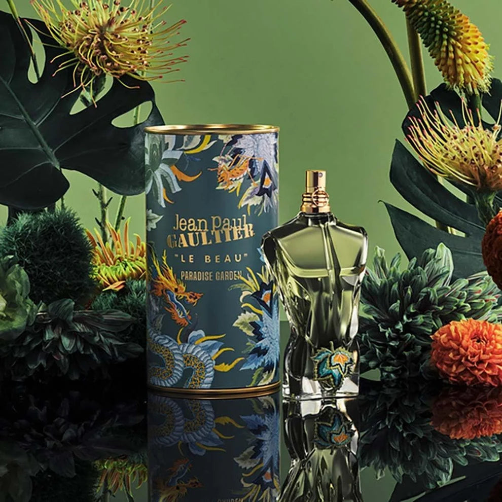 Image of Jean Paul Gaultier Le Beau Paradise Garden EDP 125ML | Long Lasting Fresh Woody Aquatic Men's Cologne with Coconut Water, Green Fig & Sandalwood - Designer Fragrance Spray