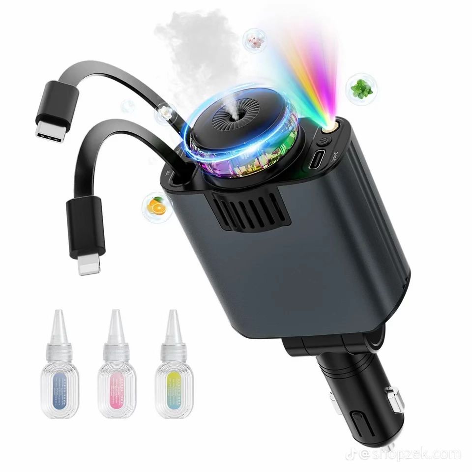 Image of 5-in-1 Car Charger with Perfume Diffuser
