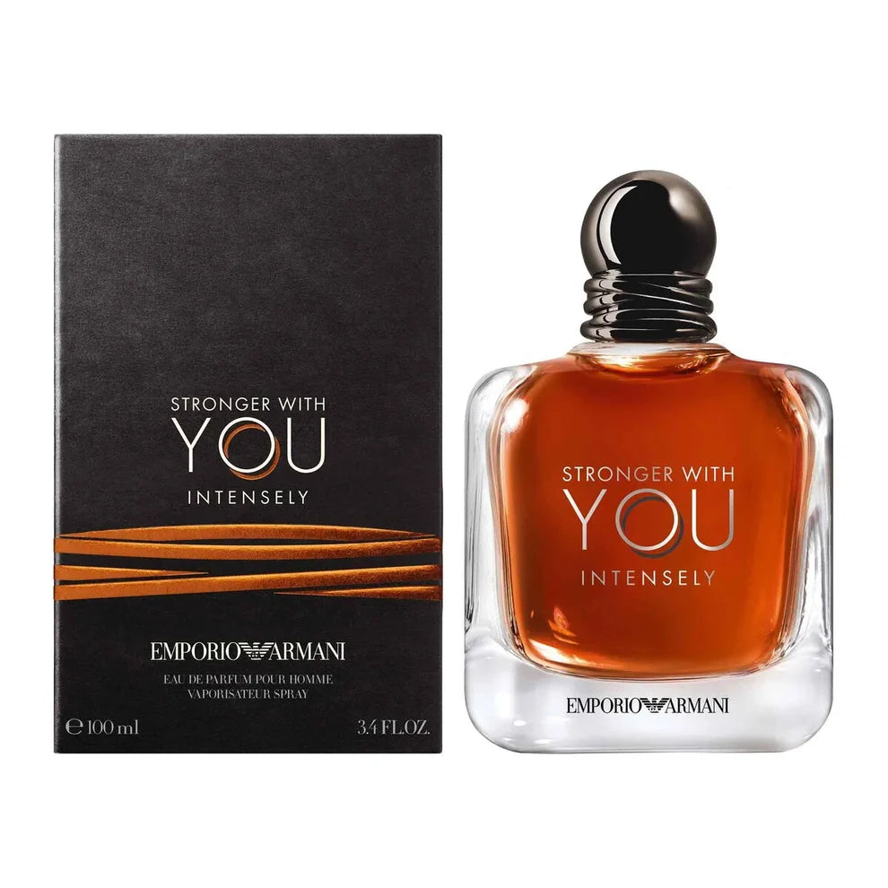Image of Armani Stronger With You Eau De Parfum | Long Lasting Fragrance with Pink Pepper, Lavender & Vanilla - Iconic Woody Mens Scent Perfect for Date Night 100ml